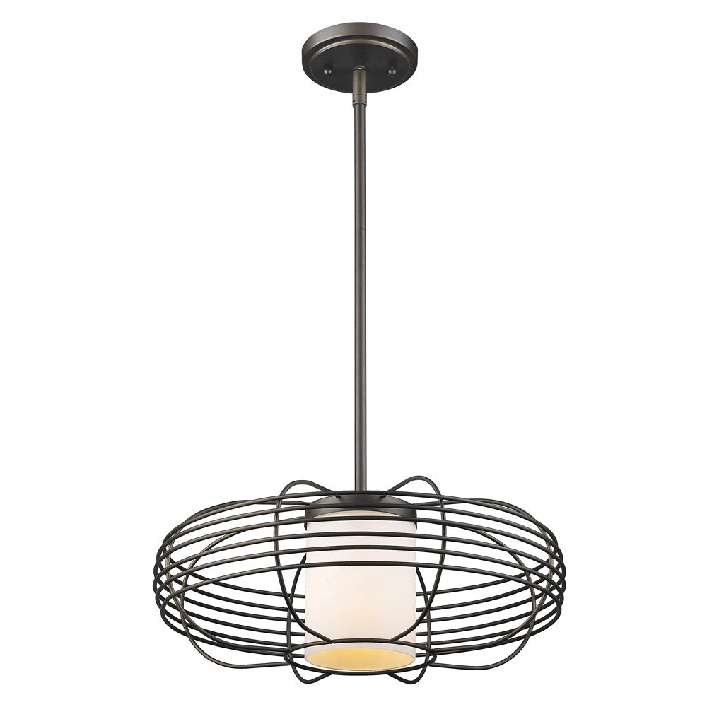 Loft 1-Light Oil-Rubbed Bronze Wire Globe Pendant