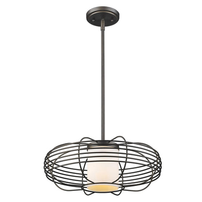 Loft 1-Light Oil-Rubbed Bronze Wire Globe Pendant