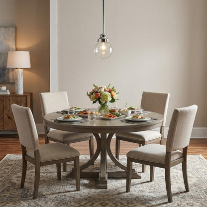 Silver Hanging w/ Clear Glass Shade