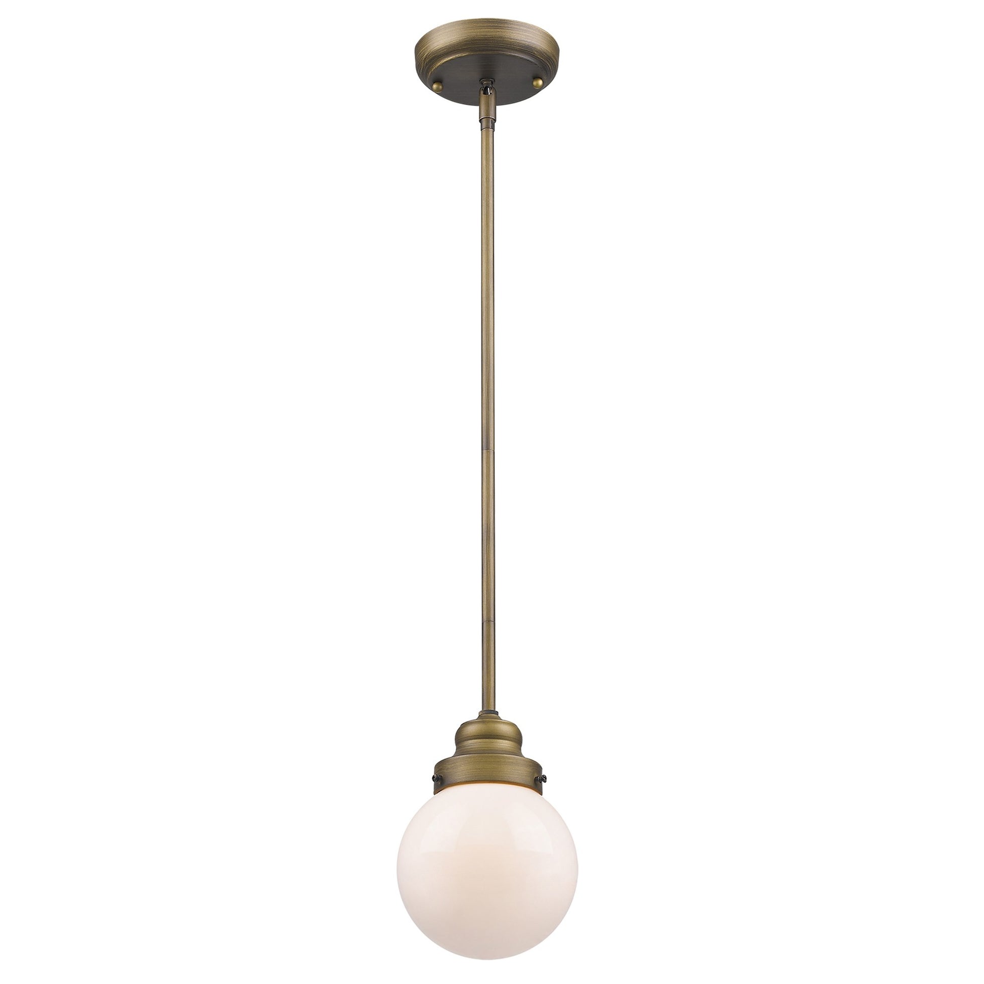 Brushed Gold Hanging w/ Glass Shade