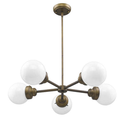 Bronze 5 Light Dimmable Chandelier