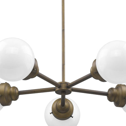 Bronze 5 Light Dimmable Chandelier