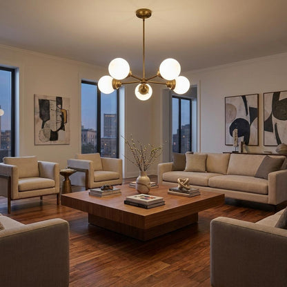 Bronze 5 Light Dimmable Chandelier