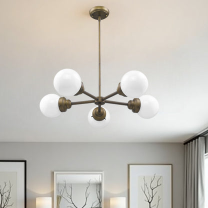 Bronze 5 Light Dimmable Chandelier
