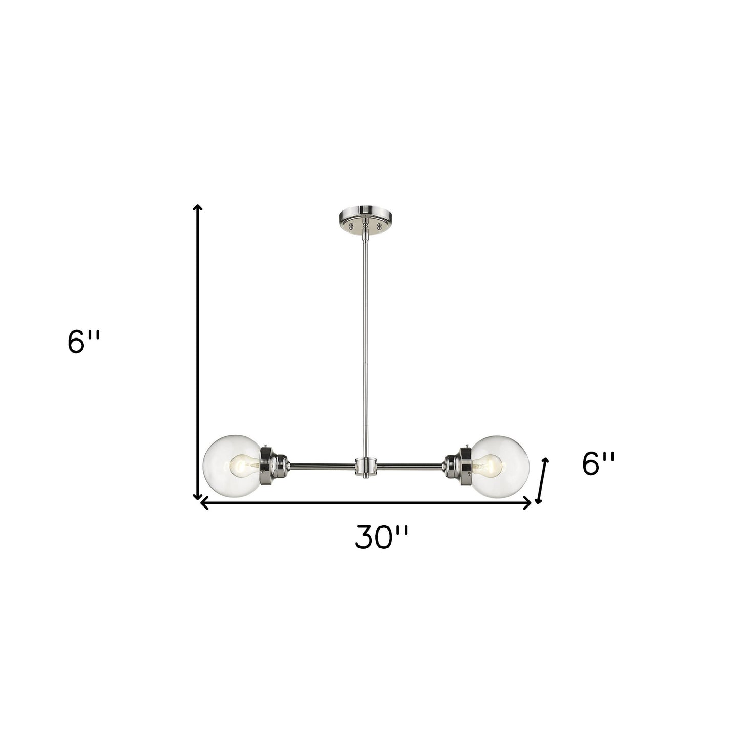 Portsmith 2-Light Nickel Pendant