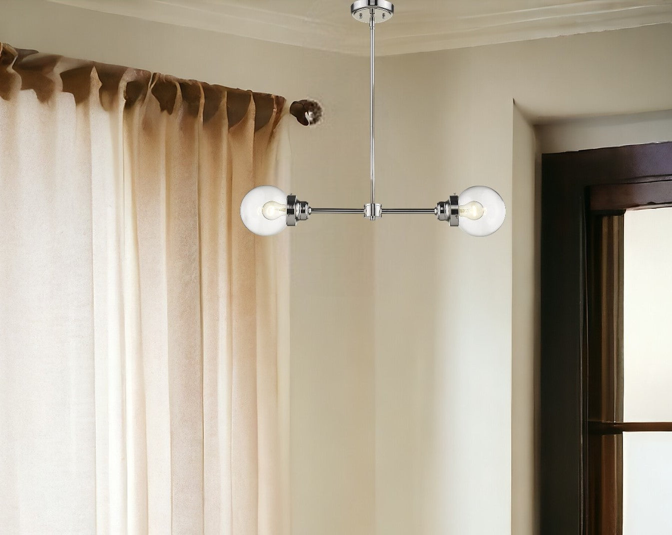 Portsmith 2-Light Nickel Pendant