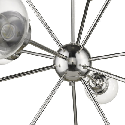 Silver Sputnik 12 Light Dimmable Chandelier