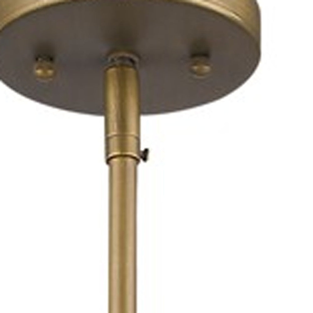 Brushed Gold Cage Hanging Light