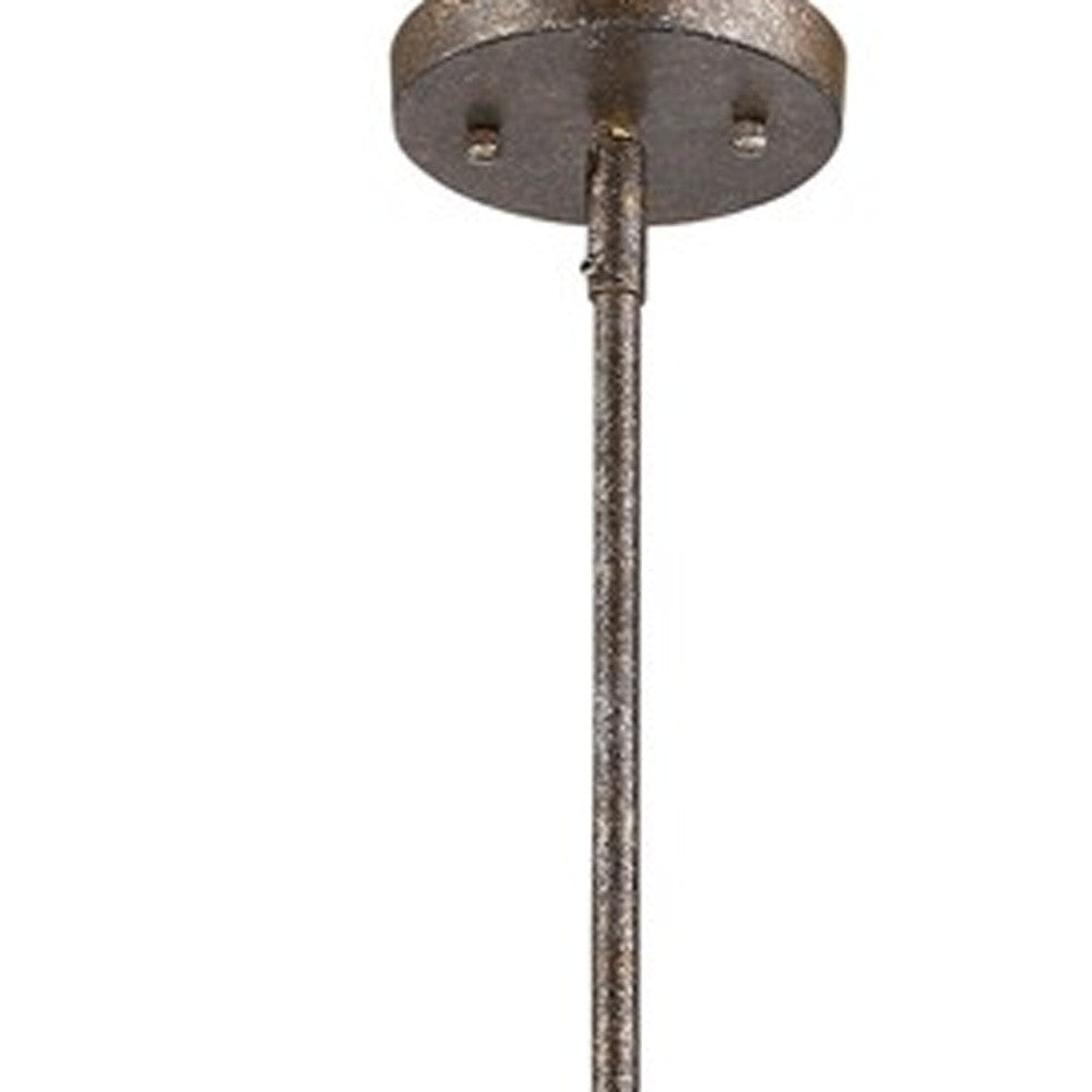 Rebarre 3-Light Antique Silver Drum Pendant