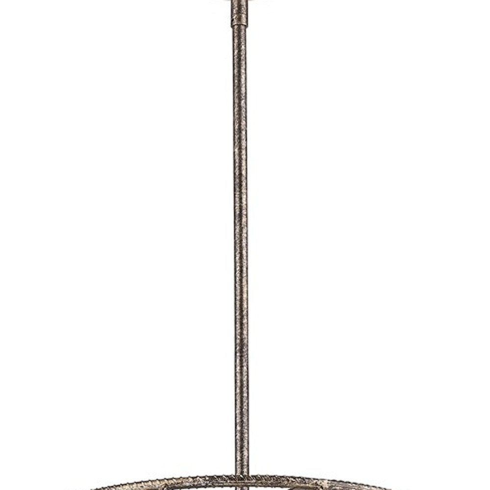 Rebarre 4-Light Antique Silver Drum Pendant