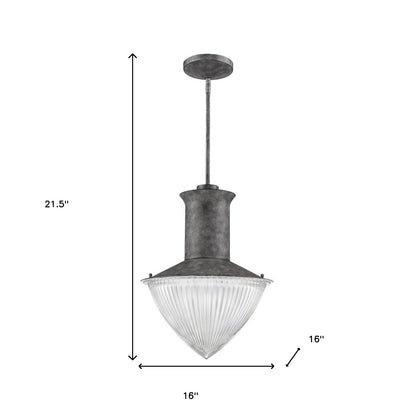 Silver Iron Ceiling Light w/ White Shades
