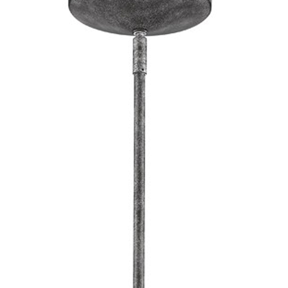 Silver Iron Ceiling Light w/ White Shades