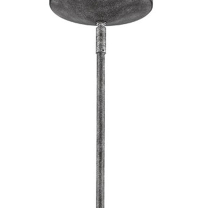 Silver Iron Ceiling Light w/ White Shades