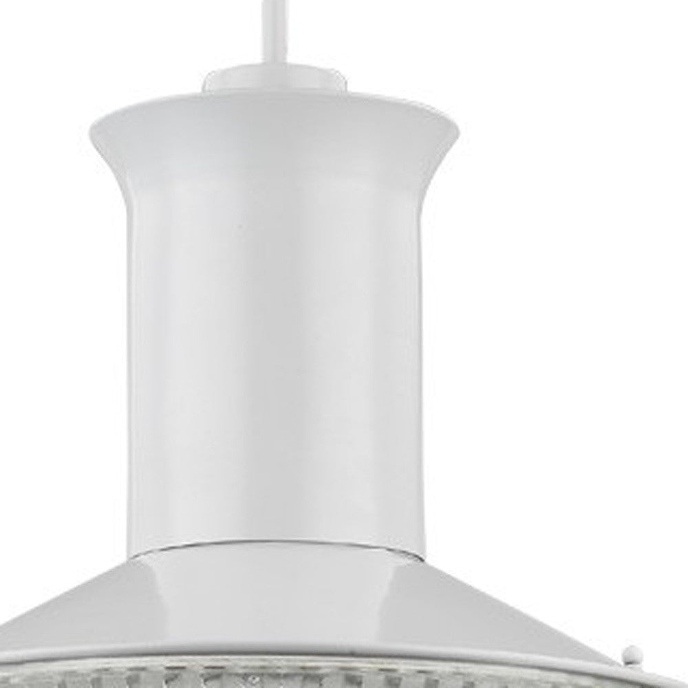 Silver Iron Ceiling Light w/ White Shades