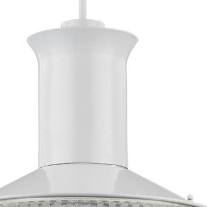 Silver Iron Ceiling Light w/ White Shades