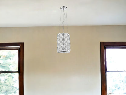 Isabella 1-Light Nickel Drum Pendant
