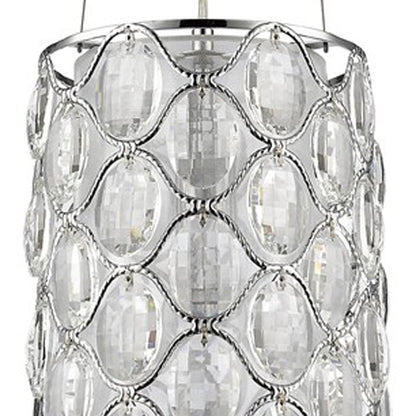 Isabella 1-Light Nickel Drum Pendant