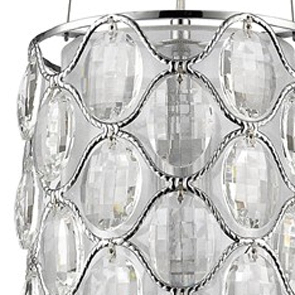 Isabella 1-Light Nickel Drum Pendant