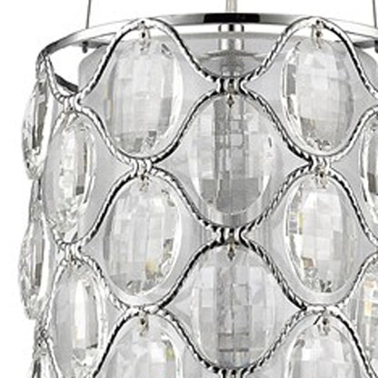 Isabella 1-Light Nickel Drum Pendant