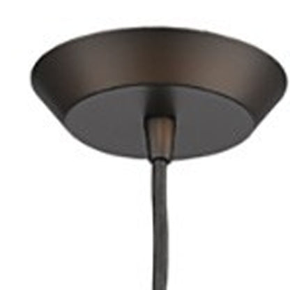 Narrow Bronze Hanging Light w/ Glass Studs