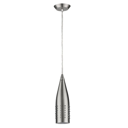 Narrow Silver Hanging Light w/ Glass Studs