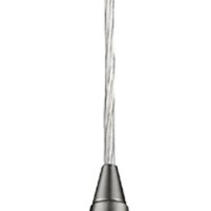 Narrow Silver Hanging Light w/ Glass Studs