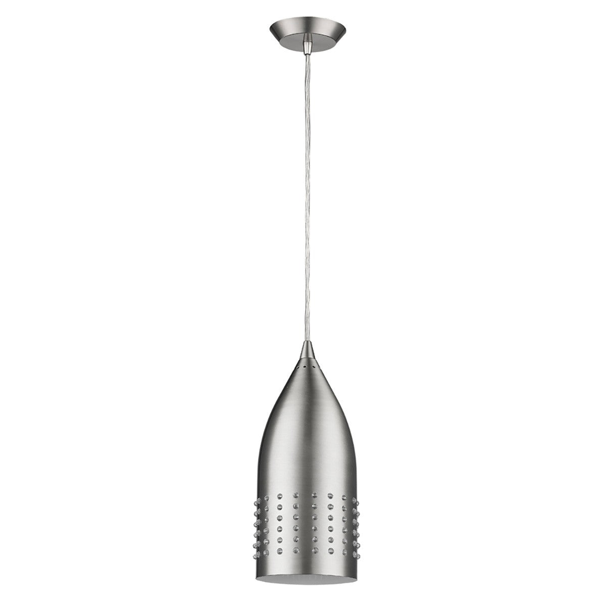 Silver Hanging Light w/ Glass Studs