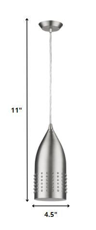 Silver Hanging Light w/ Glass Studs