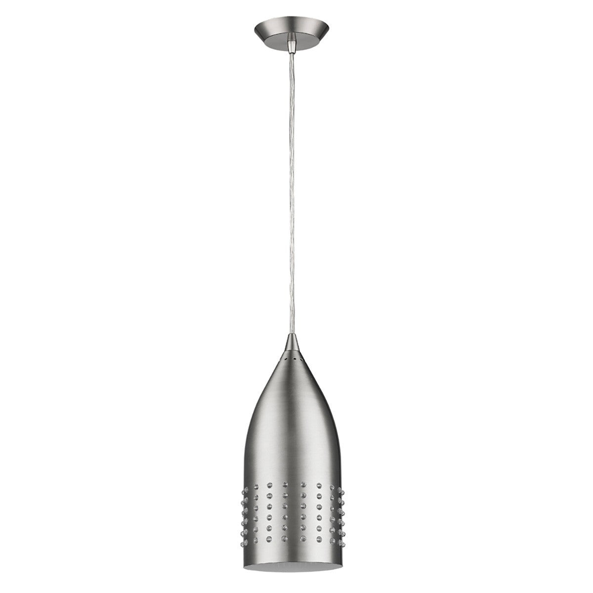 Silver Hanging Light w/ Glass Studs