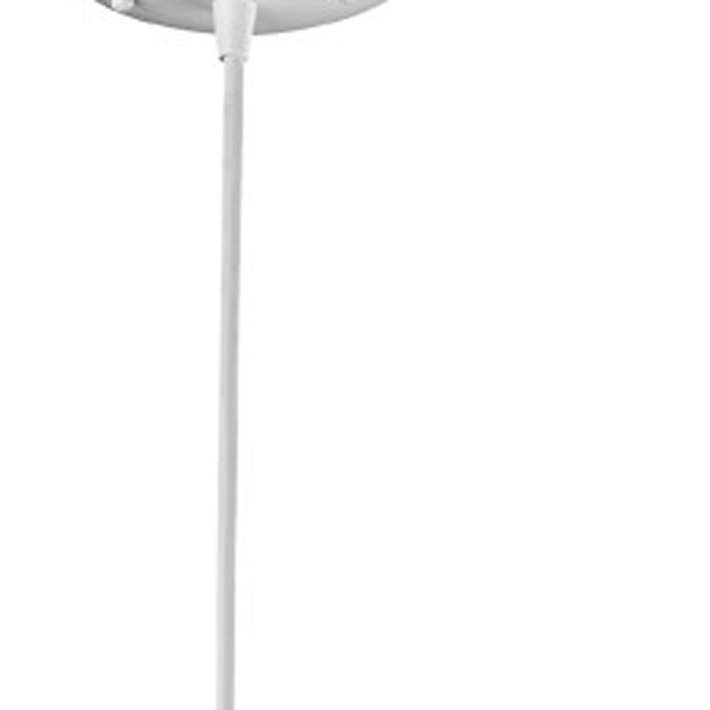 Nova 1-Light White Mini Pendant w/ Geometric Shade
