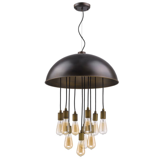 Keough 10-Light Oil-Rubbed Bronze Bowl Pendant