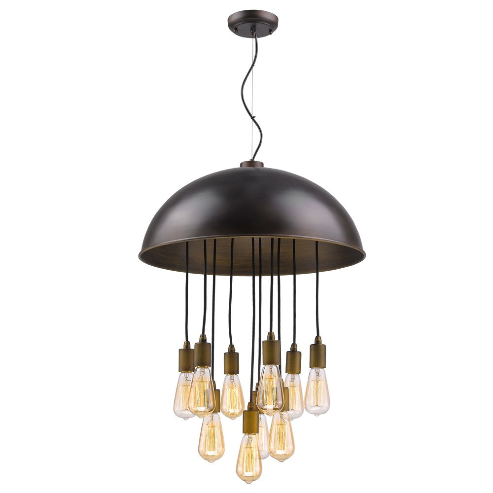 Keough 10-Light Oil-Rubbed Bronze Bowl Pendant