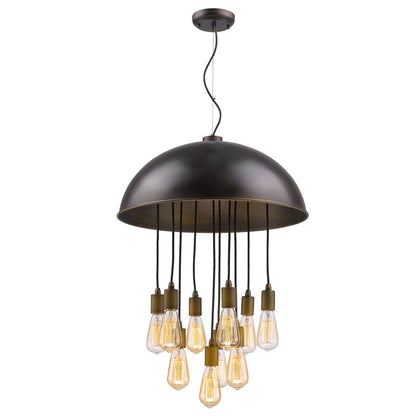 Keough 10-Light Oil-Rubbed Bronze Bowl Pendant