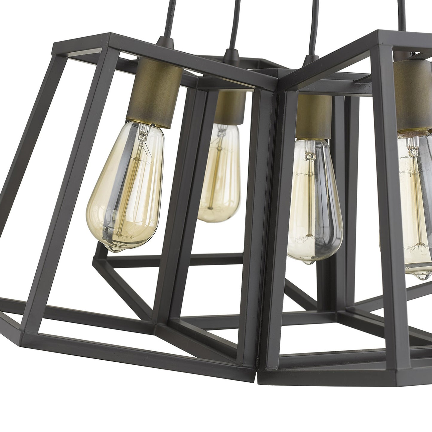 Bronze Lantern 5 Light Dimmable Chandelier