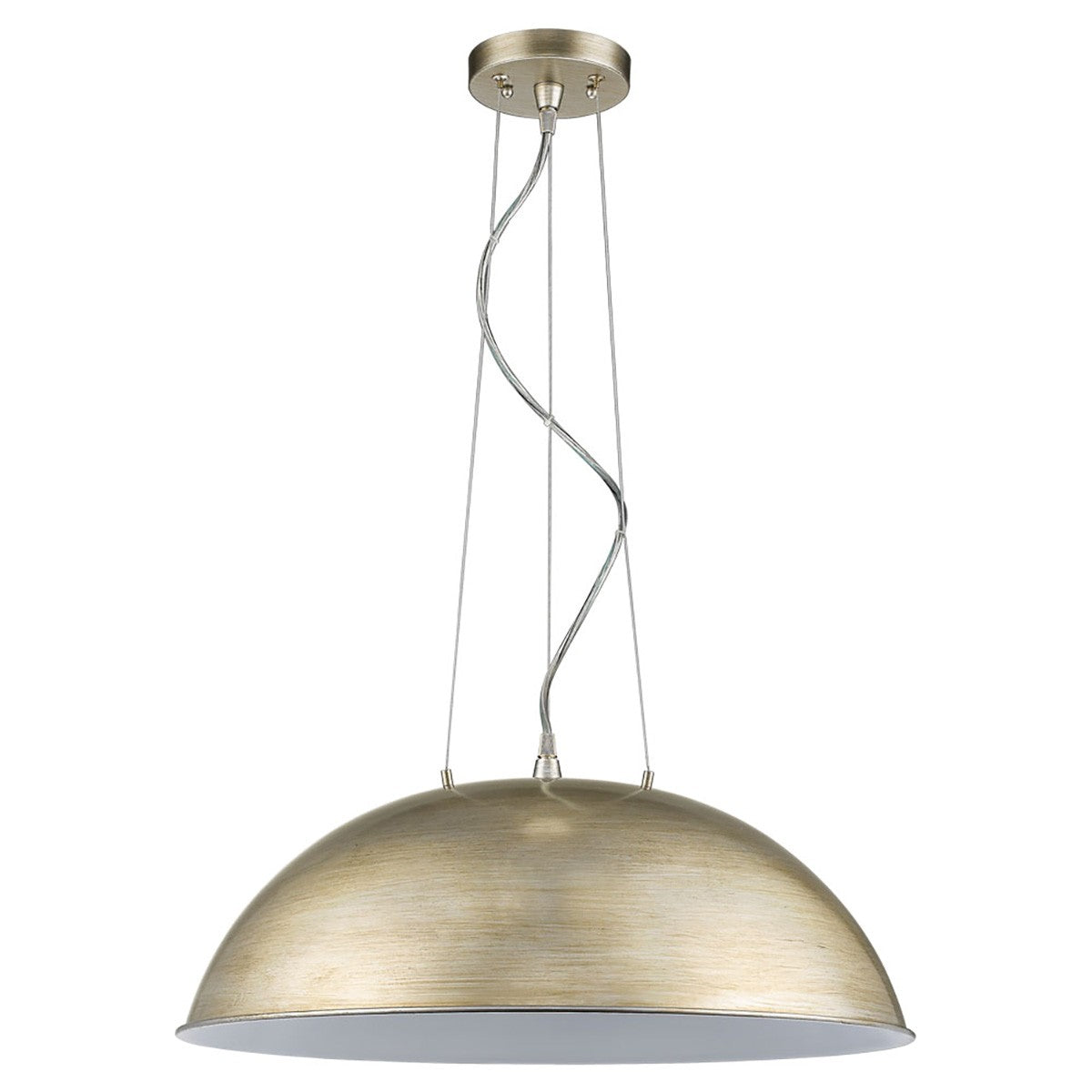 Layla 1-Light Washed Gold Bowl Pendant