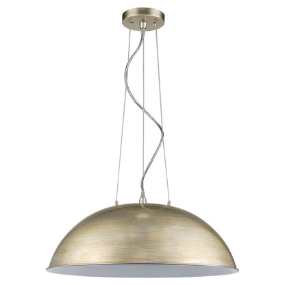 Layla 1-Light Washed Gold Bowl Pendant
