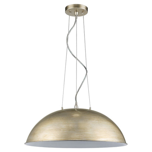 Layla 1-Light Washed Gold Bowl Pendant