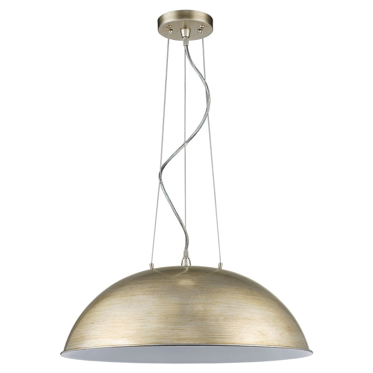 Layla 1-Light Washed Gold Bowl Pendant