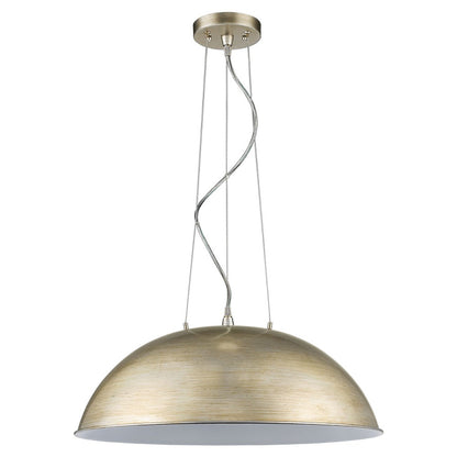 Layla 1-Light Washed Gold Bowl Pendant