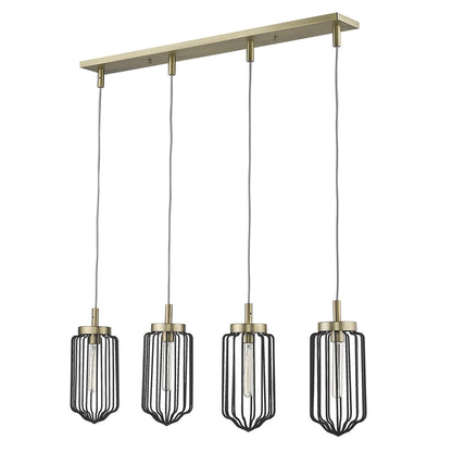 Reece 4-Light Aged Brass Pendant