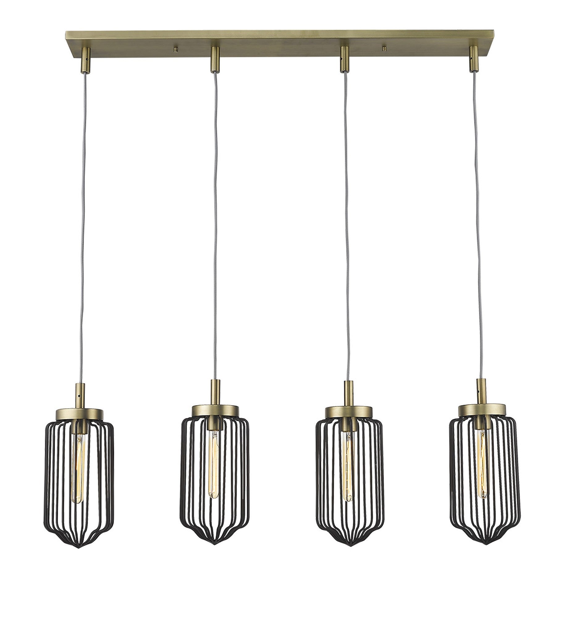 Reece 4-Light Aged Brass Pendant