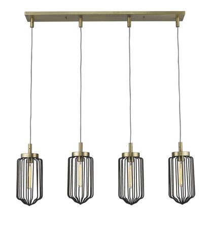 Reece 4-Light Aged Brass Pendant