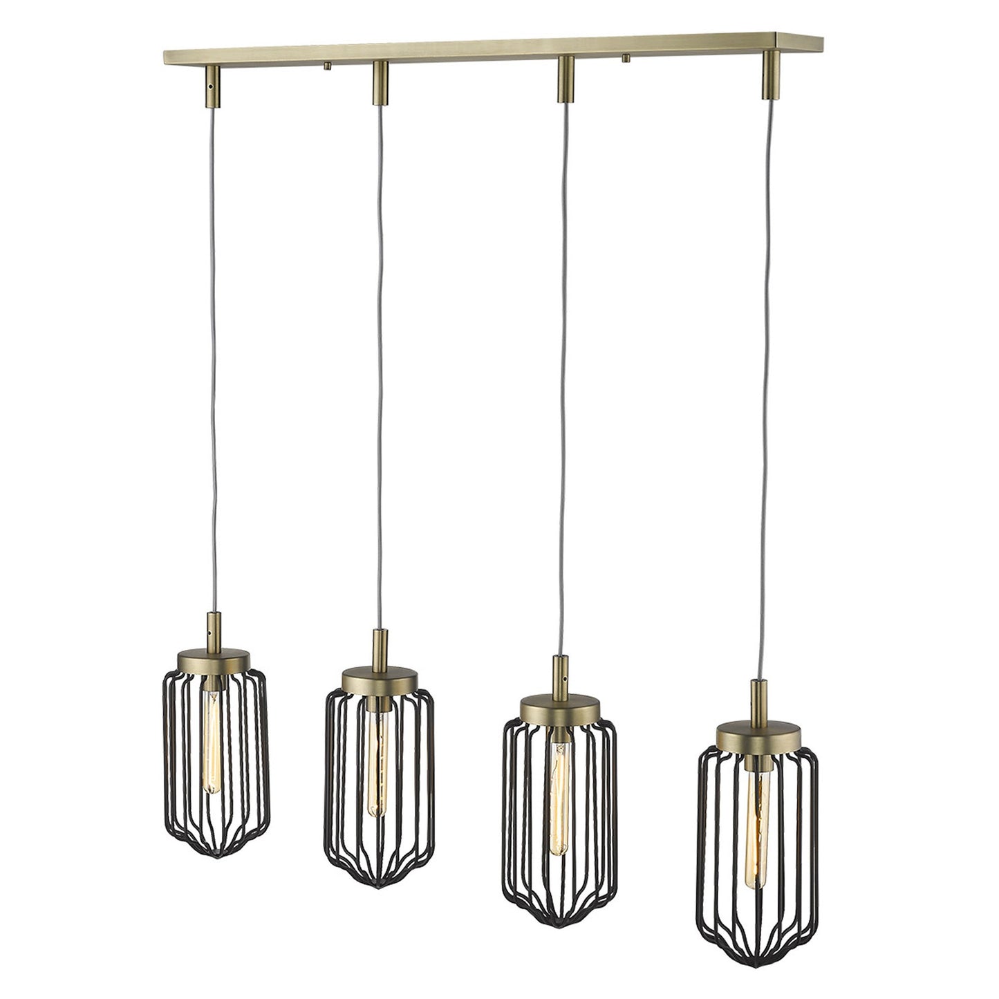 Reece 4-Light Aged Brass Pendant