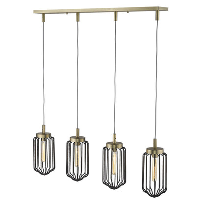 Reece 4-Light Aged Brass Pendant
