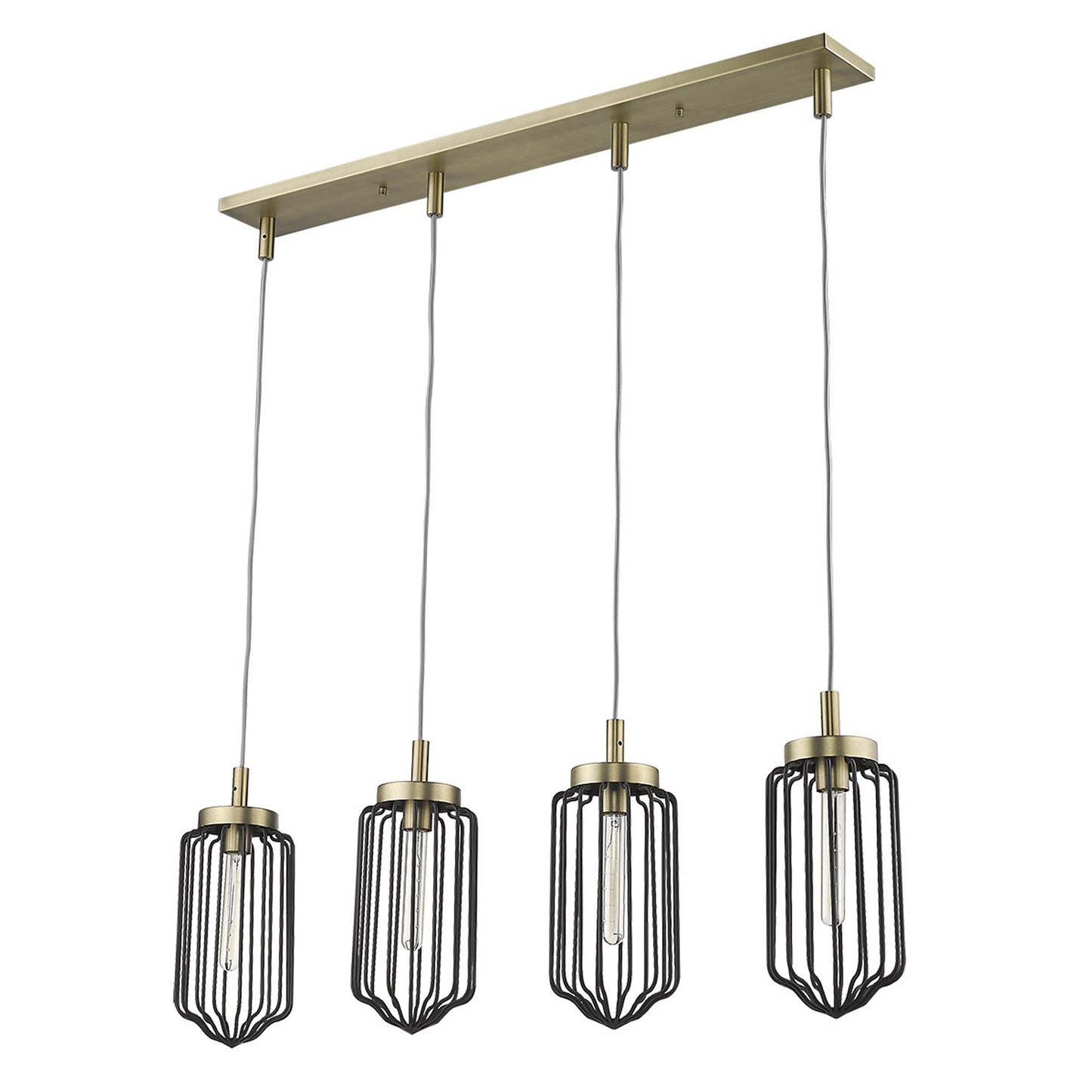 Reece 4-Light Aged Brass Pendant