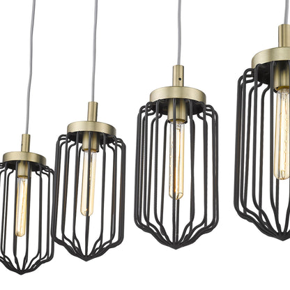 Reece 4-Light Aged Brass Pendant