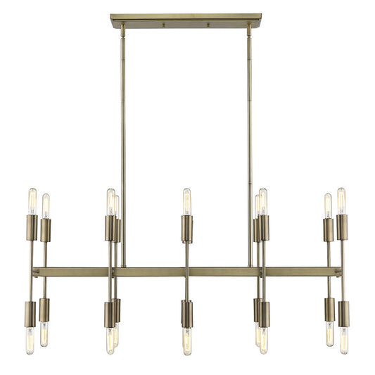 Perret 20-Light Aged Brass Pendant