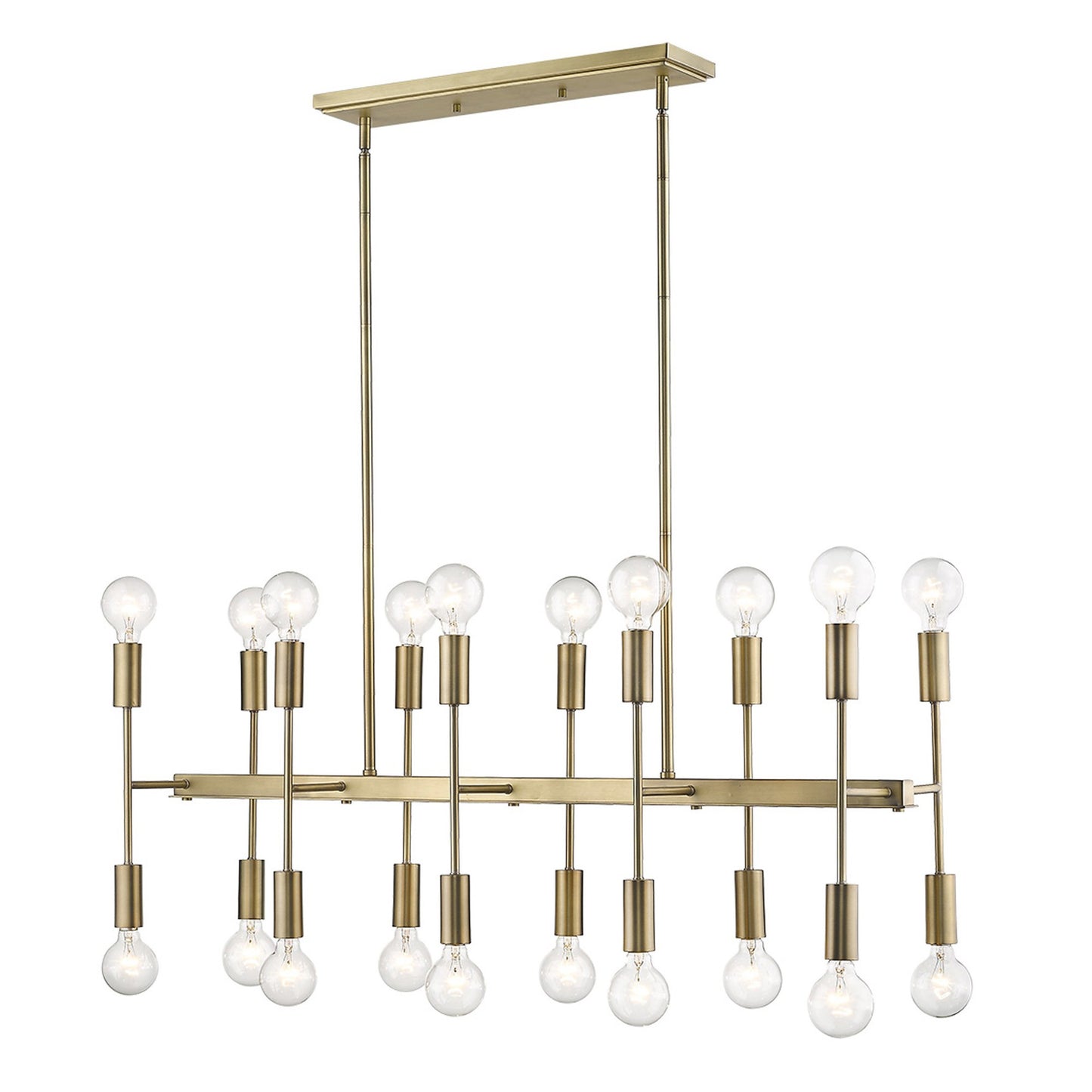Perret 20-Light Aged Brass Pendant