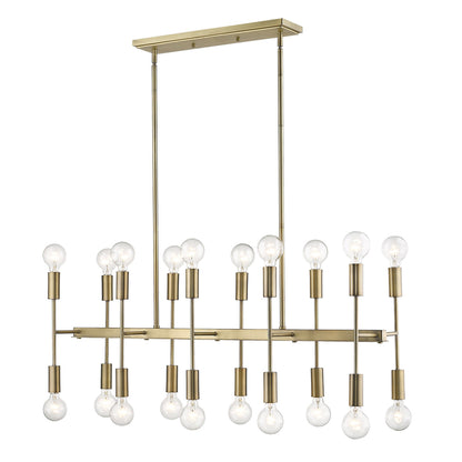 Perret 20-Light Aged Brass Pendant