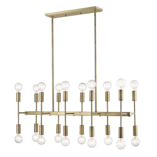Perret 20-Light Aged Brass Pendant